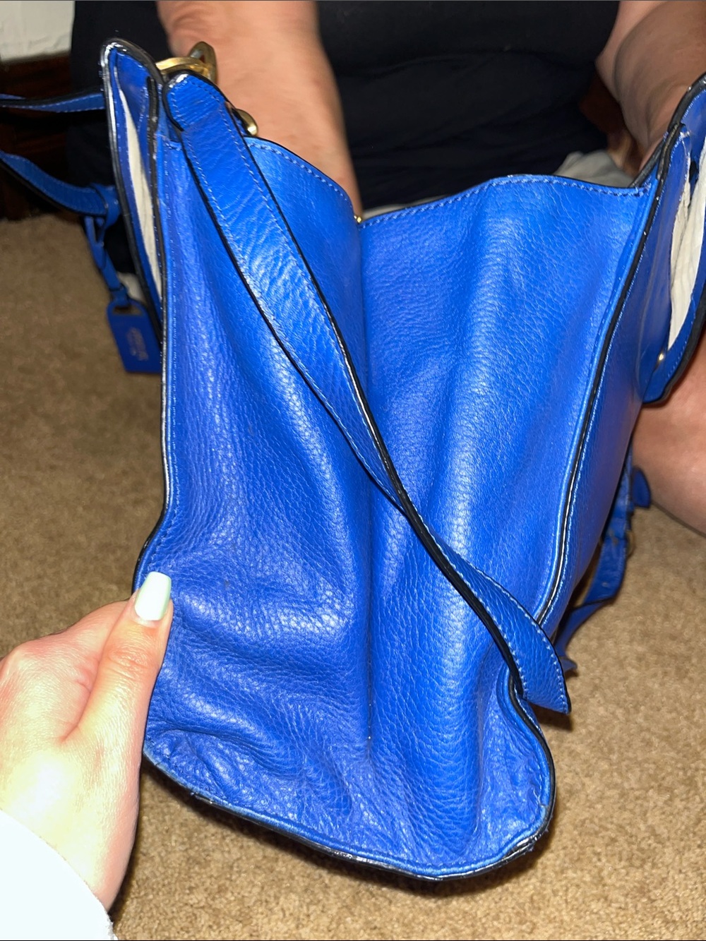 kate spade Cobalt Blue Leather Satchel - Picture 13 of 13